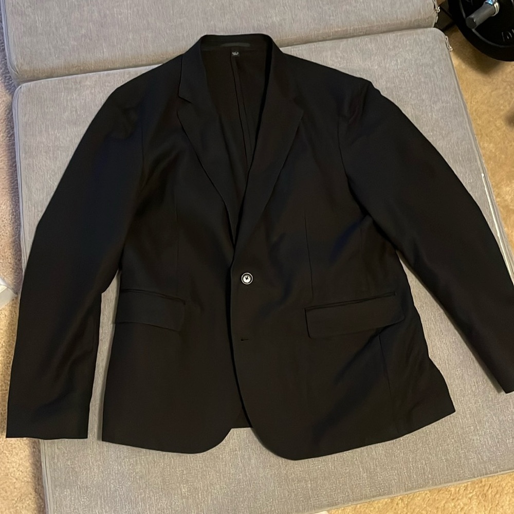 J Crew Cotton/Linen Blazer; 42S; Black